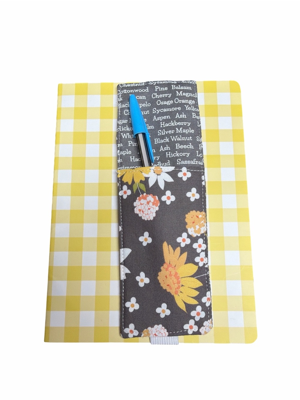 Hand Crafted Journal Pen Holder Bookmark Floral